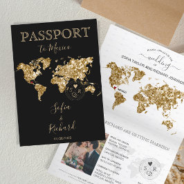 Wereldkaart Wedding Destination Passport Mexico