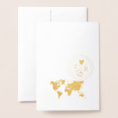 Wereldkaart Wedding Destination Passport Mexico Folie Kaarten (Met envelop)