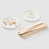 Wereldkaart Wedding Destination Passport Mexico Handwaaier (Niet-gemonteerd)