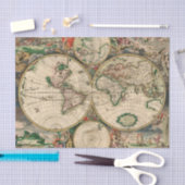 Wereldkaart weefselpapier 1689 Tissuepapier (Craft)