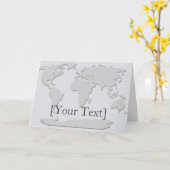 Wereldkaart Wenskaart Platina Kaart (Gele Bloem)