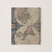 Wereldkaart Wereldbol Antiek reizen Legpuzzel (Verticaal)