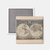 Wereldkaart Wereldbol Antiek reizen Magneet (Voorkant / Achterkant)