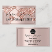 Wereldkaart Wereldbol Kaart Reisbureau Roos QRCODE Visitekaartje (Voorkant / Achterkant)