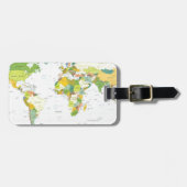 Wereldkaart Wereldbol Landatlas Bagagelabel (Voorkant horizontaal)