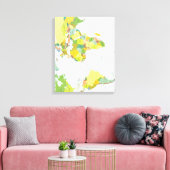 Wereldkaart Wereldbol Landatlas Canvas Afdruk (Insitu (Woonkamer))