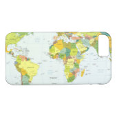 Wereldkaart Wereldbol Landatlas Case-Mate iPhone Case (Achterkant (Horizontaal))