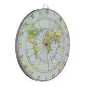 Wereldkaart Wereldbol Landatlas Dartbord (Voorkant Links)