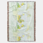 Wereldkaart Wereldbol Landatlas Deken (Voorkant Verticaal)