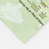 Wereldkaart Wereldbol Landatlas Fleece Deken (Hoek)