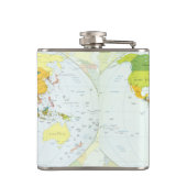 Wereldkaart Wereldbol Landatlas Heupfles (Achterkant)