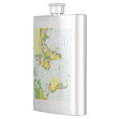 Wereldkaart Wereldbol Landatlas Heupfles (Links)