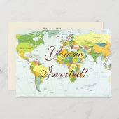 Wereldkaart Wereldbol Landatlas Kaart (Voorkant / Achterkant)