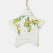 Wereldkaart Wereldbol Landatlas Keramisch Ornament (Rechts)