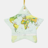 Wereldkaart Wereldbol Landatlas Keramisch Ornament (Achterkant)