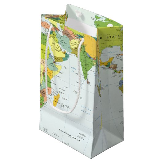 Wereldkaart Wereldbol Landatlas Klein Cadeauzakje (Voorkant Gekanteld)