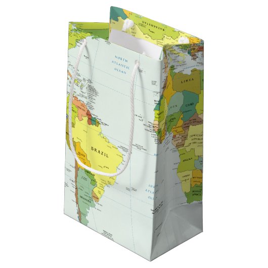 Wereldkaart Wereldbol Landatlas Klein Cadeauzakje (Achterkant Gekanteld)