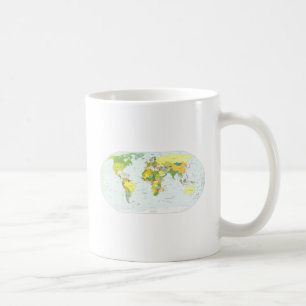 Wereldkaart Wereldbol Landatlas Koffiemok