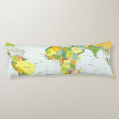 Wereldkaart Wereldbol Landatlas Lichaamskussen (Achterkant)