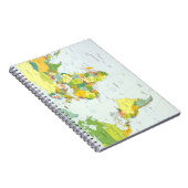 Wereldkaart Wereldbol Landatlas Notitieboek (Rechterzijde)