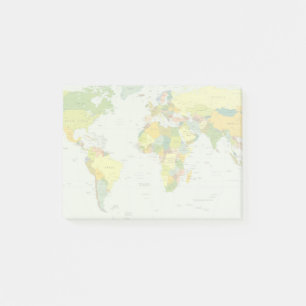 Wereldkaart Wereldbol Landatlas Post-it® Notes