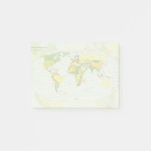 Wereldkaart Wereldbol Landatlas Post-it® Notes