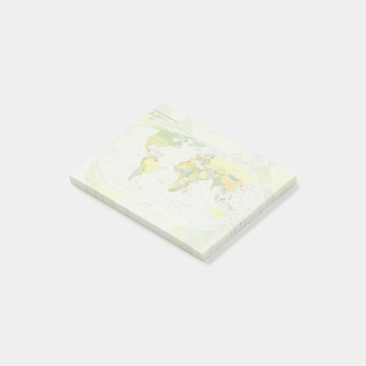 Wereldkaart Wereldbol Landatlas Post-it® Notes (Schuin)