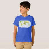 Wereldkaart Wereldbol Landatlas T-shirt (Voorkant volledig)
