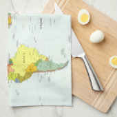 Wereldkaart Wereldbol Landatlas Theedoek (Quarter Fold)