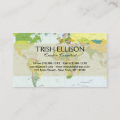 Wereldkaart Wereldbol Landatlas Visitekaartje (Achterkant)