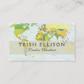 Wereldkaart Wereldbol Landatlas Visitekaartje (Voorkant)
