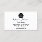 Wereldkaart Wereldbol Map Reisbureau Gold Logo Blu Visitekaartje (Achterkant)