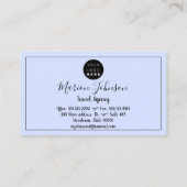 Wereldkaart Wereldbol Map Reisbureau Gold Logo Blu Visitekaartje (Achterkant)