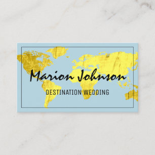 Wereldkaart Wereldbol Map Reisbureau Logo Gold Visitekaartje