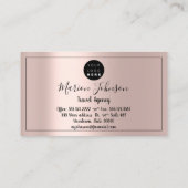 Wereldkaart Wereldbol Map Reisbureau Roos Gold Log Visitekaartje (Achterkant)