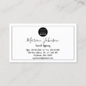 Wereldkaart Wereldbol Map Travel Agency Aqua Ocean Visitekaartje (Achterkant)