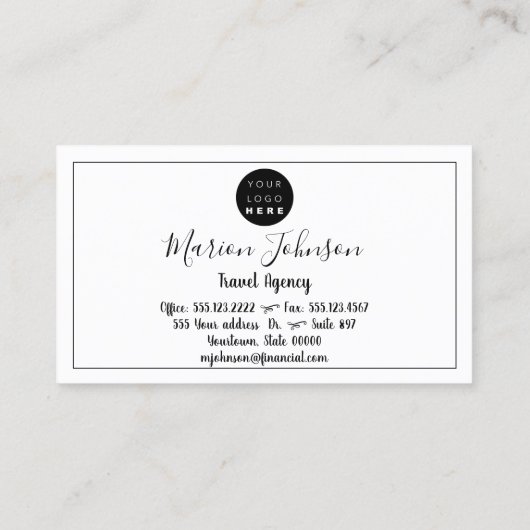 Wereldkaart Wereldbol Map Travel Agency Aqua Ocean Visitekaartje (Achterkant)