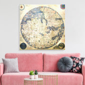 Wereldkaart Wereldkaart Venetiaanse monnik Fra Mau Canvas Afdruk (Insitu (Woonkamer))