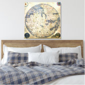 Wereldkaart Wereldkaart Venetiaanse monnik Fra Mau Canvas Afdruk (Insitu (Slaapkamer))