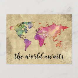  Wereldkaart | Wereldwachten Briefkaart