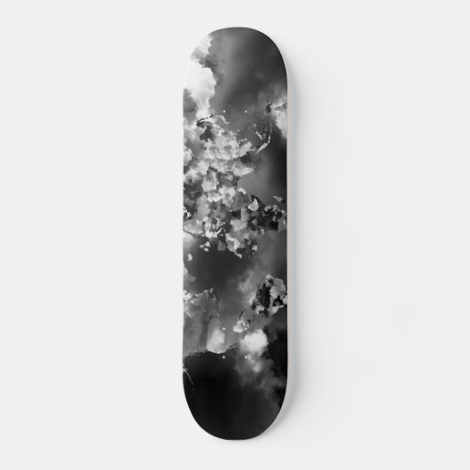 Wereldkaart wolken persoonlijk skateboard (Voorkant)