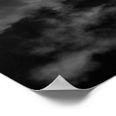 Wereldkaart wolken poster (Hoek)