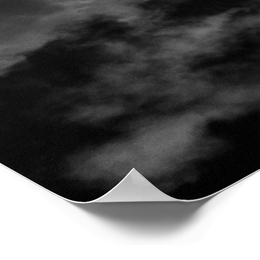 Wereldkaart wolken poster (Hoek)