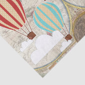wereldkaart World Explorer Hot Air ballon en wolke Tissuepapier (Detail)
