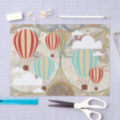 wereldkaart World Explorer Hot Air ballon en wolke Tissuepapier (Craft)