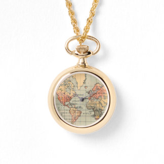 Wereldkaart wrap horloge