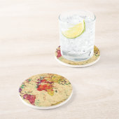  wereldkaart zandsteen onderzetter (Zijkant)