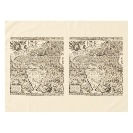 wereldkaart Zee Tafelkleed (Voorkant (Horizontaal))