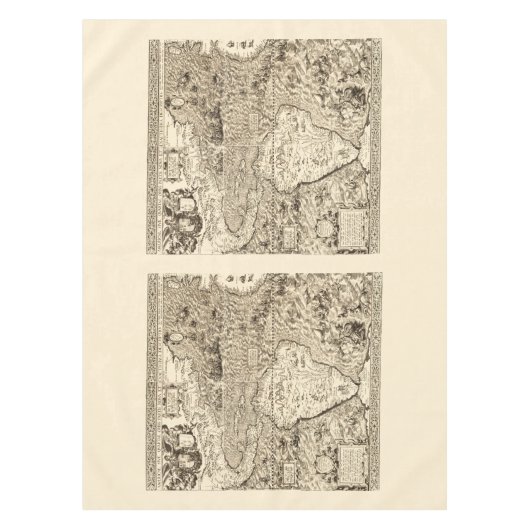 wereldkaart Zee Tafelkleed (Voorkant)