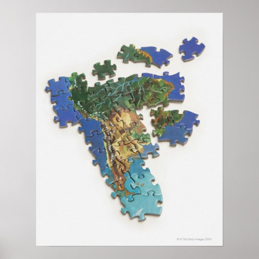 Wereldkaart, Zuid-Amerika 2 Poster (Voorkant)